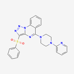 3-(Phenylsulfonyl)-5-[4-(pyridin-2-yl)piperazin-1-yl][1,2,3]triazolo[1,5-a]quinazoline