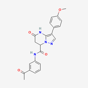 N-(3-acetylphenyl)-5-hydroxy-3-(4-methoxyphenyl)-6,7-dihydropyrazolo[1,5-a]pyrimidine-7-carboxamide