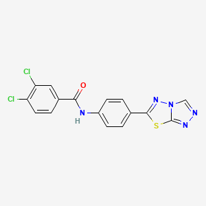 3,4-dichloro-N-[4-([1,2,4]triazolo[3,4-b][1,3,4]thiadiazol-6-yl)phenyl]benzamide