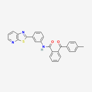 2-(4-methylbenzoyl)-N-(3-(thiazolo[5,4-b]pyridin-2-yl)phenyl)benzamide