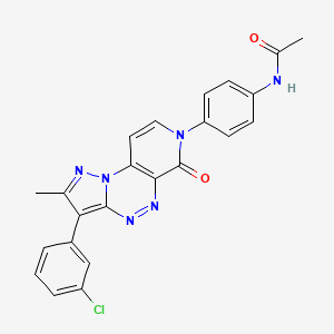 N-{4-[3-(3-chlorophenyl)-2-methyl-6-oxopyrazolo[5,1-c]pyrido[4,3-e][1,2,4]triazin-7(6H)-yl]phenyl}acetamide