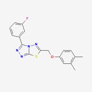 6-[(3,4-Dimethylphenoxy)methyl]-3-(3-fluorophenyl)[1,2,4]triazolo[3,4-b][1,3,4]thiadiazole