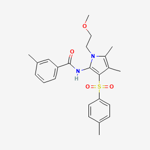 N-{1-(2-methoxyethyl)-4,5-dimethyl-3-[(4-methylphenyl)sulfonyl]-1H-pyrrol-2-yl}-3-methylbenzamide