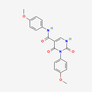 molecular formula C19H17N3O5 B11289870 N,3-bis(4-methoxyphenyl)-2,4-dioxo-1,2,3,4-tetrahydropyrimidine-5-carboxamide 