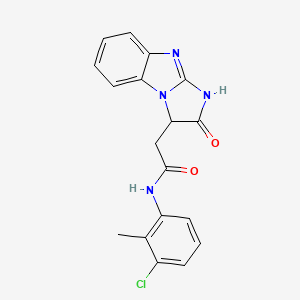 molecular formula C18H15ClN4O2 B11289873 N-(3-chloro-2-methylphenyl)-2-(2-oxo-2,3-dihydro-1H-imidazo[1,2-a]benzimidazol-3-yl)acetamide 