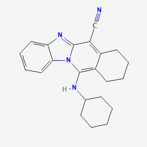 11-(Cyclohexylamino)-7,8,9,10-tetrahydrobenzimidazo[1,2-b]isoquinoline-6-carbonitrile