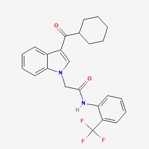 2-[3-(cyclohexylcarbonyl)-1H-indol-1-yl]-N-[2-(trifluoromethyl)phenyl]acetamide