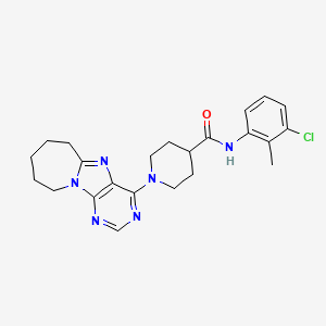 1-{6H,7H,8H,9H,10H-Azepino[2,1-H]purin-4-YL}-N-(3-chloro-2-methylphenyl)piperidine-4-carboxamide