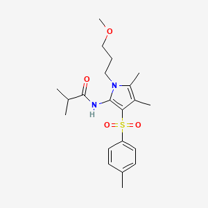 N-{1-(3-methoxypropyl)-4,5-dimethyl-3-[(4-methylphenyl)sulfonyl]-1H-pyrrol-2-yl}-2-methylpropanamide