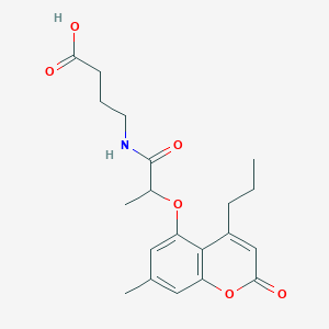 4-({2-[(7-methyl-2-oxo-4-propyl-2H-chromen-5-yl)oxy]propanoyl}amino)butanoic acid