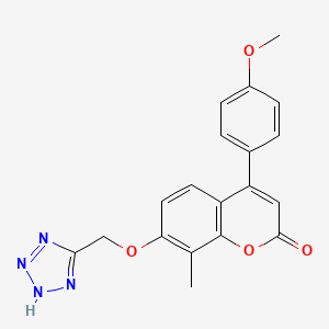 4-(4-methoxyphenyl)-8-methyl-7-(1H-tetrazol-5-ylmethoxy)-2H-chromen-2-one