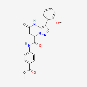 Methyl 4-({[5-hydroxy-3-(2-methoxyphenyl)-6,7-dihydropyrazolo[1,5-a]pyrimidin-7-yl]carbonyl}amino)benzoate