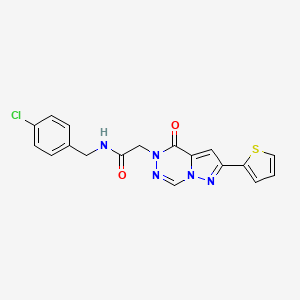 N-(4-chlorobenzyl)-2-[4-oxo-2-(thiophen-2-yl)pyrazolo[1,5-d][1,2,4]triazin-5(4H)-yl]acetamide