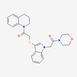 1-(3,4-dihydroquinolin-1(2H)-yl)-2-((1-(2-morpholino-2-oxoethyl)-1H-indol-3-yl)thio)ethanone