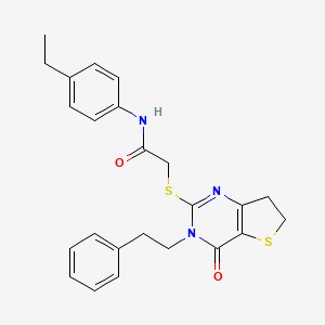 N-(4-ethylphenyl)-2-((4-oxo-3-phenethyl-3,4,6,7-tetrahydrothieno[3,2-d]pyrimidin-2-yl)thio)acetamide