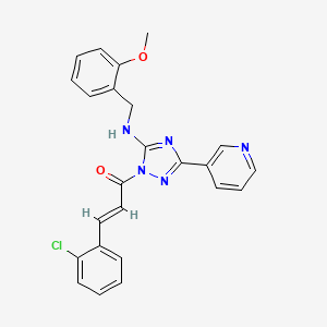 (2E)-3-(2-chlorophenyl)-1-{5-[(2-methoxybenzyl)amino]-3-(pyridin-3-yl)-1H-1,2,4-triazol-1-yl}prop-2-en-1-one