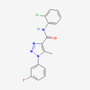 molecular formula C16H12ClFN4O B11290113 N-(2-chlorophenyl)-1-(3-fluorophenyl)-5-methyl-1H-1,2,3-triazole-4-carboxamide 