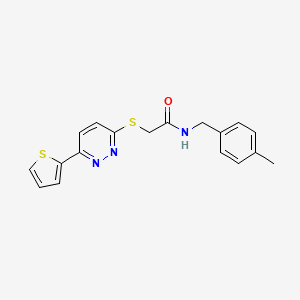 N-(4-methylbenzyl)-2-((6-(thiophen-2-yl)pyridazin-3-yl)thio)acetamide