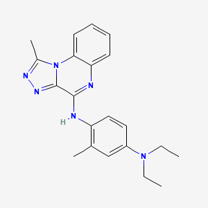 molecular formula C21H24N6 B11290142 N~4~,N~4~-diethyl-2-methyl-N~1~-(1-methyl[1,2,4]triazolo[4,3-a]quinoxalin-4-yl)benzene-1,4-diamine 