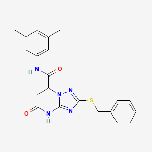 2-(benzylsulfanyl)-N-(3,5-dimethylphenyl)-5-oxo-4,5,6,7-tetrahydro[1,2,4]triazolo[1,5-a]pyrimidine-7-carboxamide