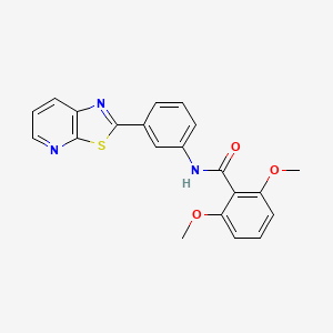 2,6-dimethoxy-N-(3-(thiazolo[5,4-b]pyridin-2-yl)phenyl)benzamide