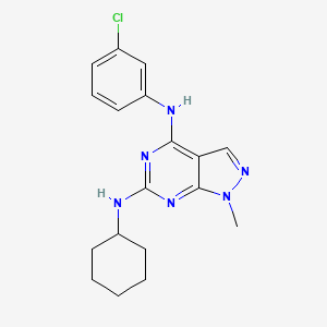 N~4~-(3-chlorophenyl)-N~6~-cyclohexyl-1-methyl-1H-pyrazolo[3,4-d]pyrimidine-4,6-diamine