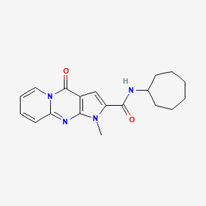 N-cycloheptyl-1-methyl-4-oxo-1,4-dihydropyrido[1,2-a]pyrrolo[2,3-d]pyrimidine-2-carboxamide