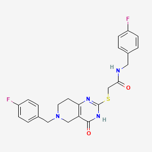 N-(4-fluorobenzyl)-2-{[6-(4-fluorobenzyl)-4-oxo-3,4,5,6,7,8-hexahydropyrido[4,3-d]pyrimidin-2-yl]sulfanyl}acetamide