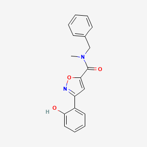 molecular formula C18H16N2O3 B11290260 N-benzyl-3-(2-hydroxyphenyl)-N-methyl-1,2-oxazole-5-carboxamide 