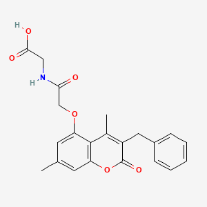 N-{[(3-benzyl-4,7-dimethyl-2-oxo-2H-chromen-5-yl)oxy]acetyl}glycine