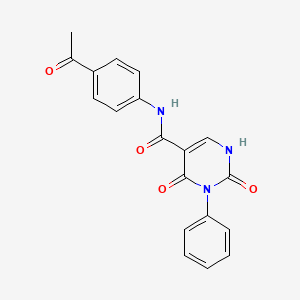 molecular formula C19H15N3O4 B11290282 N-(4-acetylphenyl)-2,4-dioxo-3-phenyl-1,2,3,4-tetrahydropyrimidine-5-carboxamide 