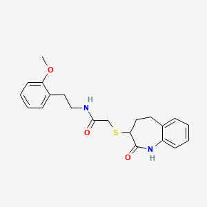 2-[(2-hydroxy-4,5-dihydro-3H-1-benzazepin-3-yl)sulfanyl]-N-[2-(2-methoxyphenyl)ethyl]acetamide