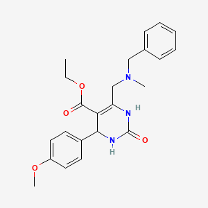 molecular formula C23H27N3O4 B11290307 Ethyl 6-{[benzyl(methyl)amino]methyl}-4-(4-methoxyphenyl)-2-oxo-1,2,3,4-tetrahydropyrimidine-5-carboxylate 