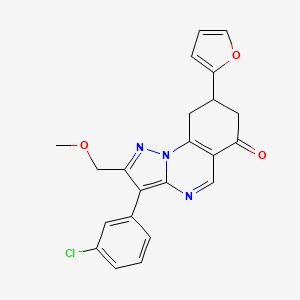 3-(3-chlorophenyl)-8-(2-furyl)-2-(methoxymethyl)-8,9-dihydropyrazolo[1,5-a]quinazolin-6(7H)-one