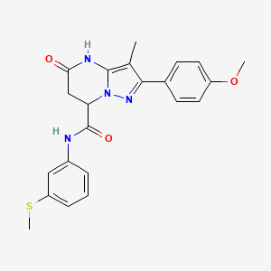 5-hydroxy-2-(4-methoxyphenyl)-3-methyl-N-[3-(methylsulfanyl)phenyl]-6,7-dihydropyrazolo[1,5-a]pyrimidine-7-carboxamide