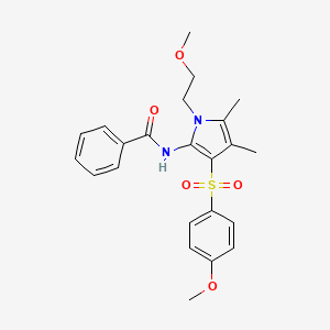 N-{1-(2-methoxyethyl)-3-[(4-methoxyphenyl)sulfonyl]-4,5-dimethyl-1H-pyrrol-2-yl}benzamide