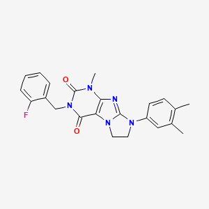 6-(3,4-Dimethylphenyl)-2-[(2-fluorophenyl)methyl]-4-methyl-7,8-dihydropurino[7,8-a]imidazole-1,3-dione