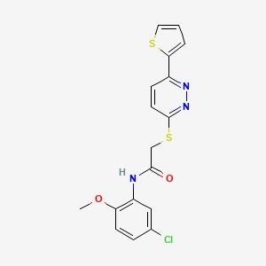 N-(5-Chloro-2-methoxyphenyl)-2-{[6-(thiophen-2-YL)pyridazin-3-YL]sulfanyl}acetamide