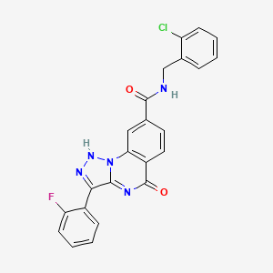 N-(2-chlorobenzyl)-3-(2-fluorophenyl)-5-oxo-4,5-dihydro-[1,2,3]triazolo[1,5-a]quinazoline-8-carboxamide