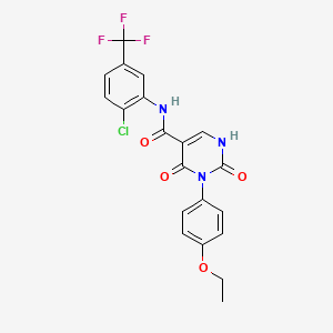 N-[2-chloro-5-(trifluoromethyl)phenyl]-3-(4-ethoxyphenyl)-2,4-dioxo-1,2,3,4-tetrahydropyrimidine-5-carboxamide