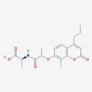 2-{2-[(8-Methyl-2-oxo-4-propyl-2H-chromen-7-YL)oxy]propanamido}propanoic acid