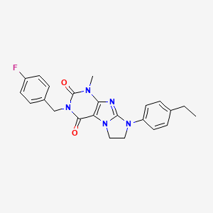 6-(4-Ethylphenyl)-2-[(4-fluorophenyl)methyl]-4-methyl-7,8-dihydropurino[7,8-a]imidazole-1,3-dione