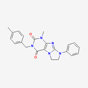 4-Methyl-2-[(4-methylphenyl)methyl]-6-phenyl-7,8-dihydropurino[7,8-a]imidazole-1,3-dione