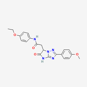 molecular formula C21H21N5O4 B11290489 N-(4-ethoxyphenyl)-2-[2-(4-methoxyphenyl)-5-oxo-5,6-dihydro-4H-imidazo[1,2-b][1,2,4]triazol-6-yl]acetamide 