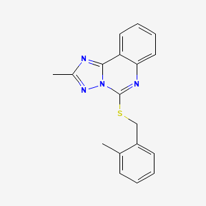 molecular formula C18H16N4S B11290490 2-Methyl-5-[(2-methylbenzyl)thio][1,2,4]triazolo[1,5-c]quinazoline 