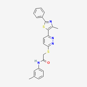 2-((6-(4-methyl-2-phenylthiazol-5-yl)pyridazin-3-yl)thio)-N-(m-tolyl)acetamide