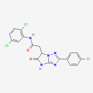 2-[2-(4-chlorophenyl)-5-oxo-5,6-dihydro-4H-imidazo[1,2-b][1,2,4]triazol-6-yl]-N-(2,5-dichlorophenyl)acetamide