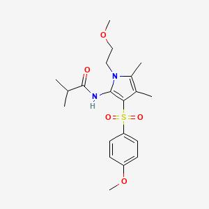 N-{1-(2-methoxyethyl)-3-[(4-methoxyphenyl)sulfonyl]-4,5-dimethyl-1H-pyrrol-2-yl}-2-methylpropanamide