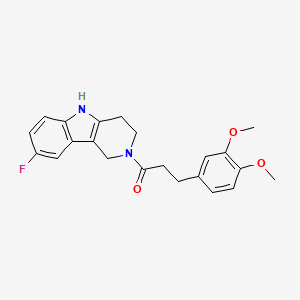 2-[3-(3,4-dimethoxyphenyl)propanoyl]-8-fluoro-2,3,4,5-tetrahydro-1H-pyrido[4,3-b]indole