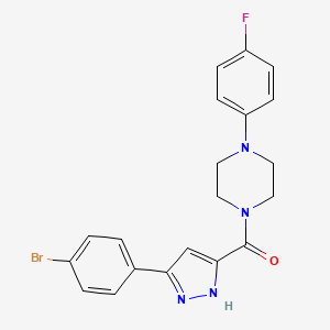 1-[3-(4-Bromophenyl)-1H-pyrazole-5-carbonyl]-4-(4-fluorophenyl)piperazine